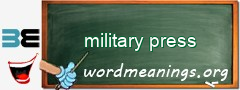 WordMeaning blackboard for military press